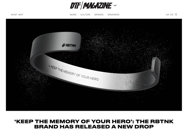 DTF MAGAZINE | ‘Keep the memory of your hero’: the RBTNK brand has released a new drop