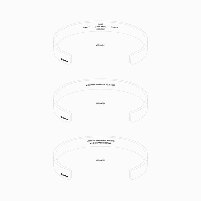 Steel bracelet with own engraving