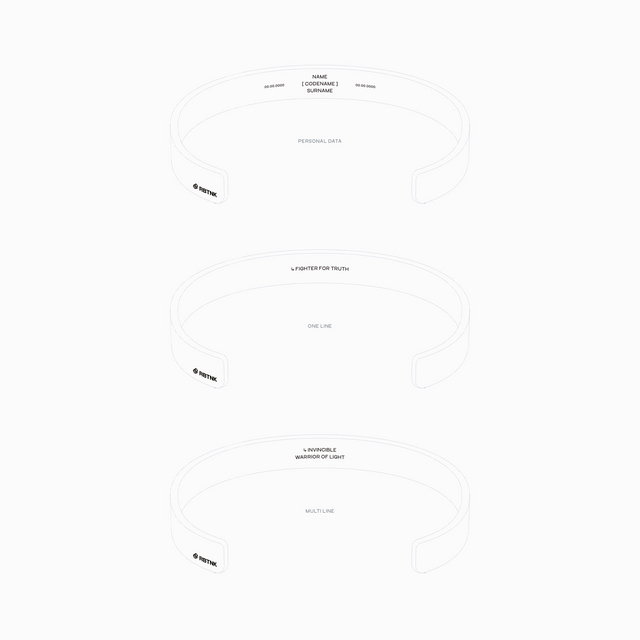 Steel bracelet with own engraving