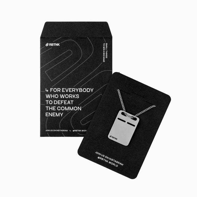 Steel tag "Empathy 100%"