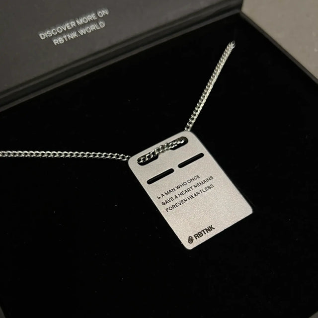 Steel tag with custom engraving