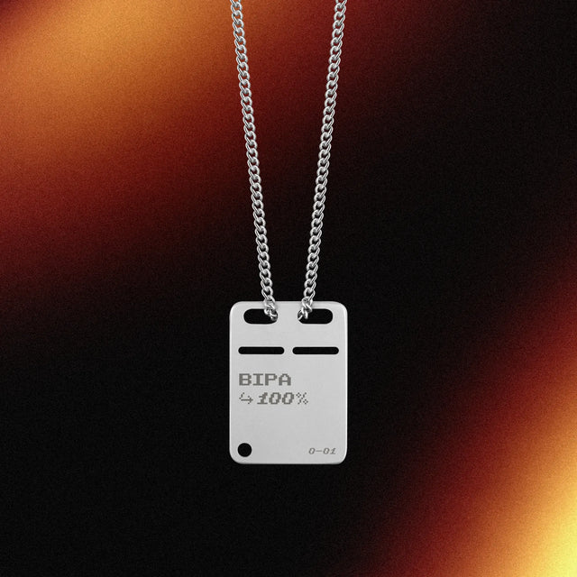 Steel tag "Belief 100%"