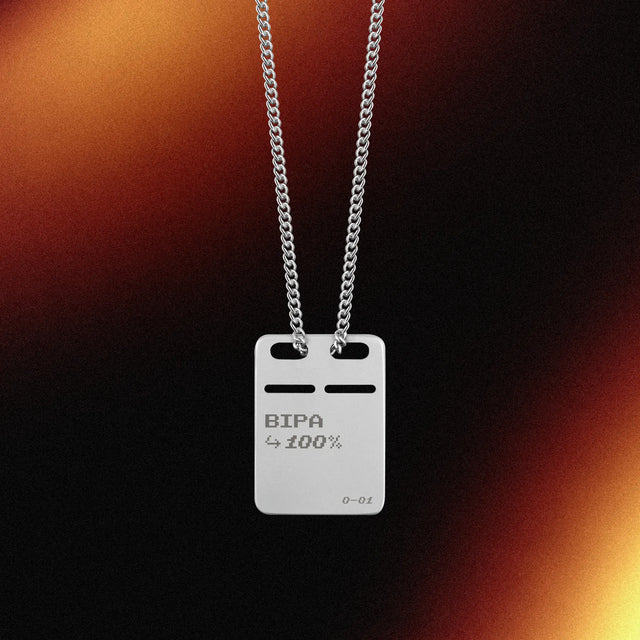Steel tag "Belief 100%"