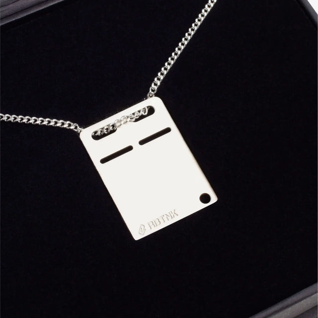 Silver tag with custom engraving