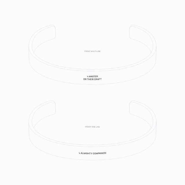 Steel bracelet with own engraving