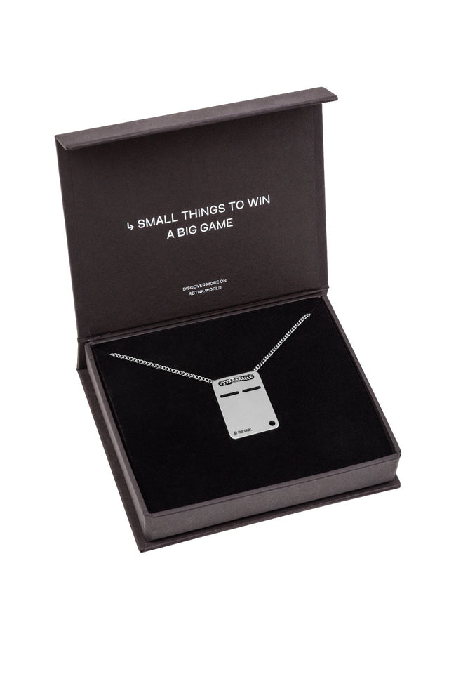 Steel tag with custom engraving