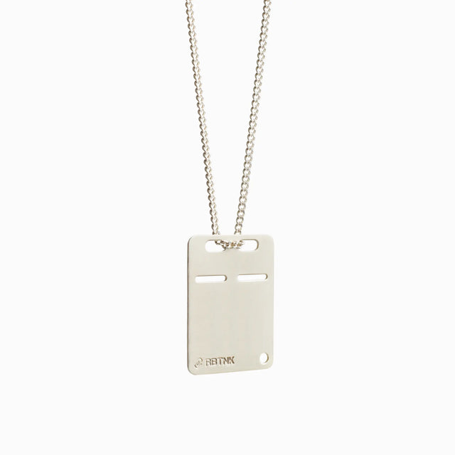 Silver tag with custom engraving